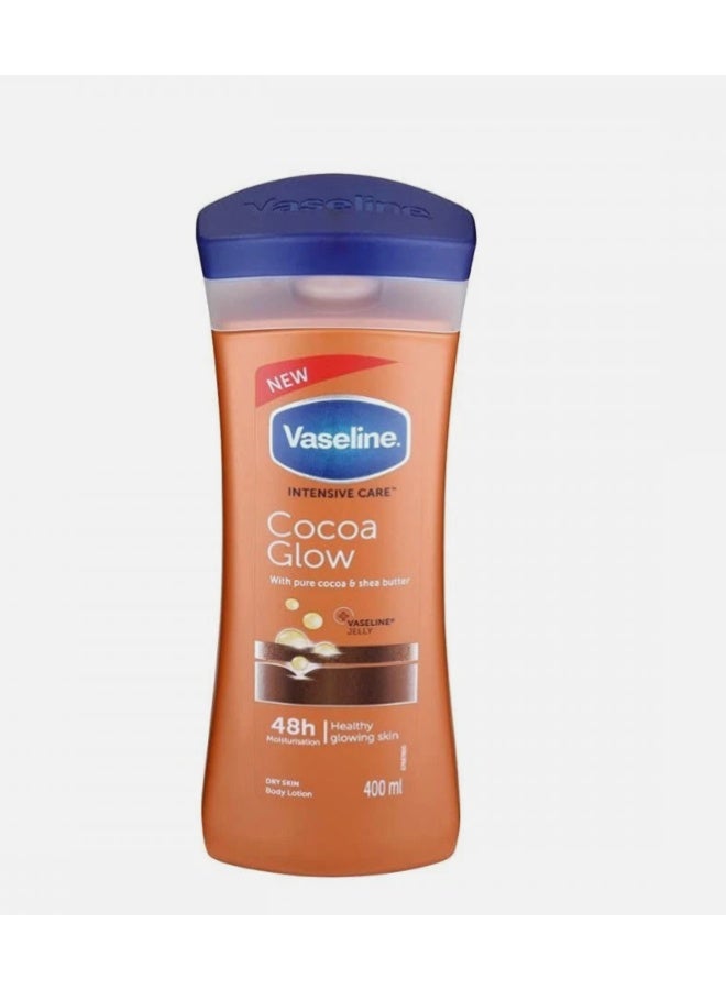 Vaseline Cocoa Glow Pure Cocoa & Shea Butter Lotion 400ml - Image 2